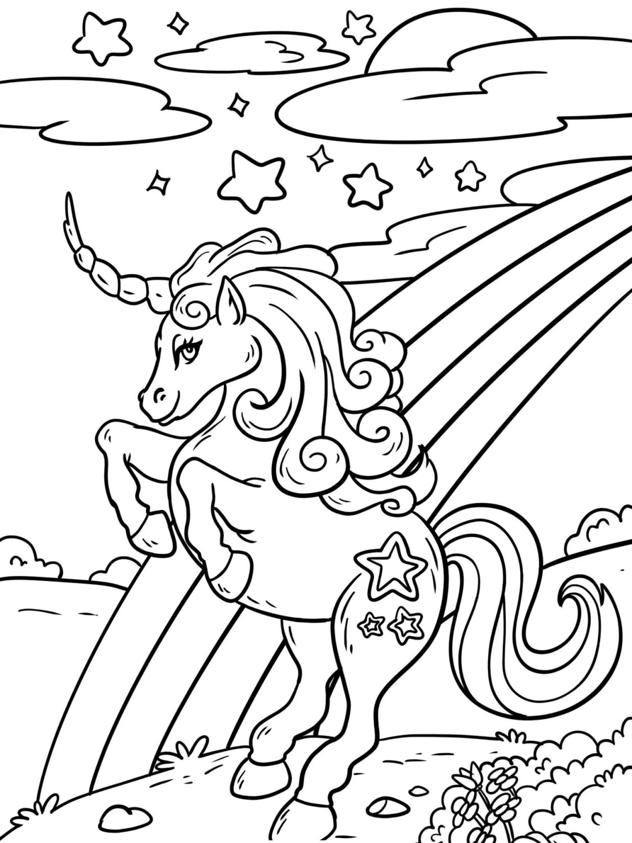 Coloriage Licorne 23