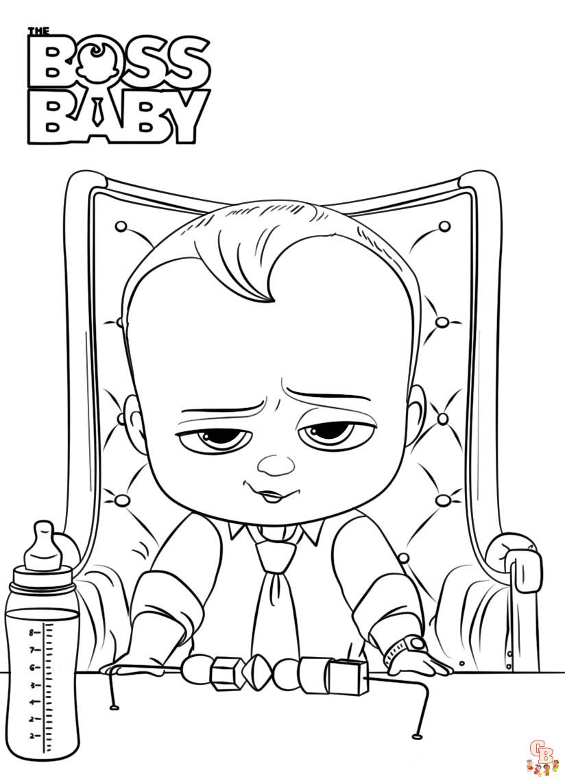 Coloriage baby boss