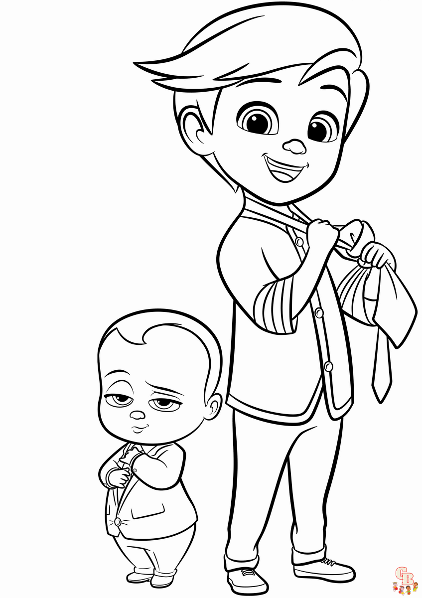 Coloriage baby boss