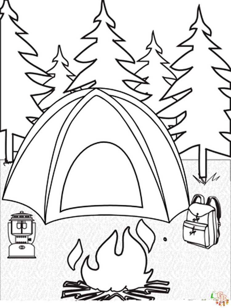 Coloriage camping