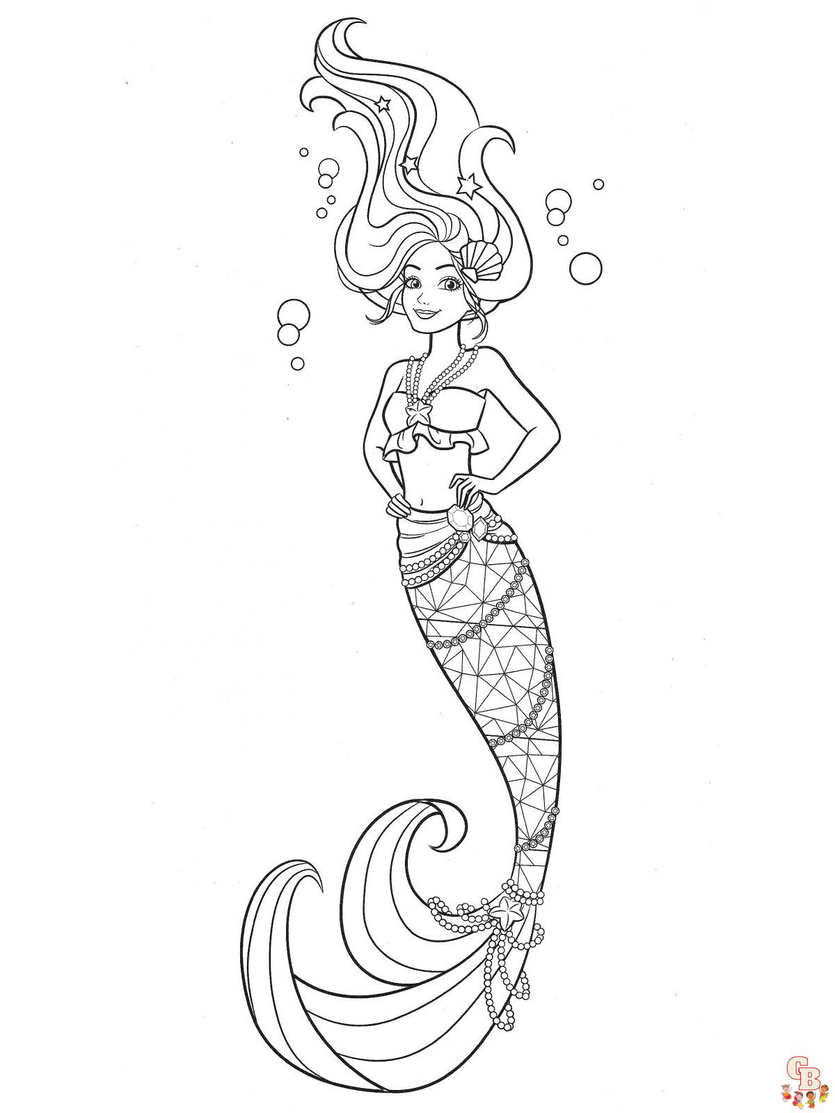 Coloriage sirene 7 1