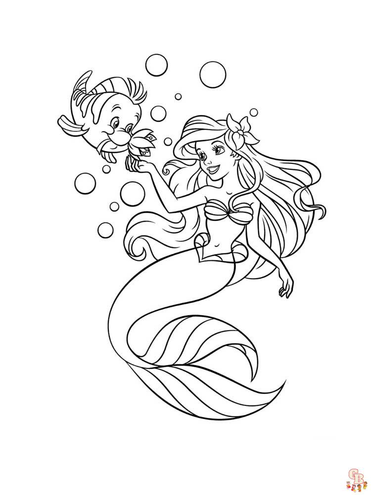 La Petite Sirene coloriage