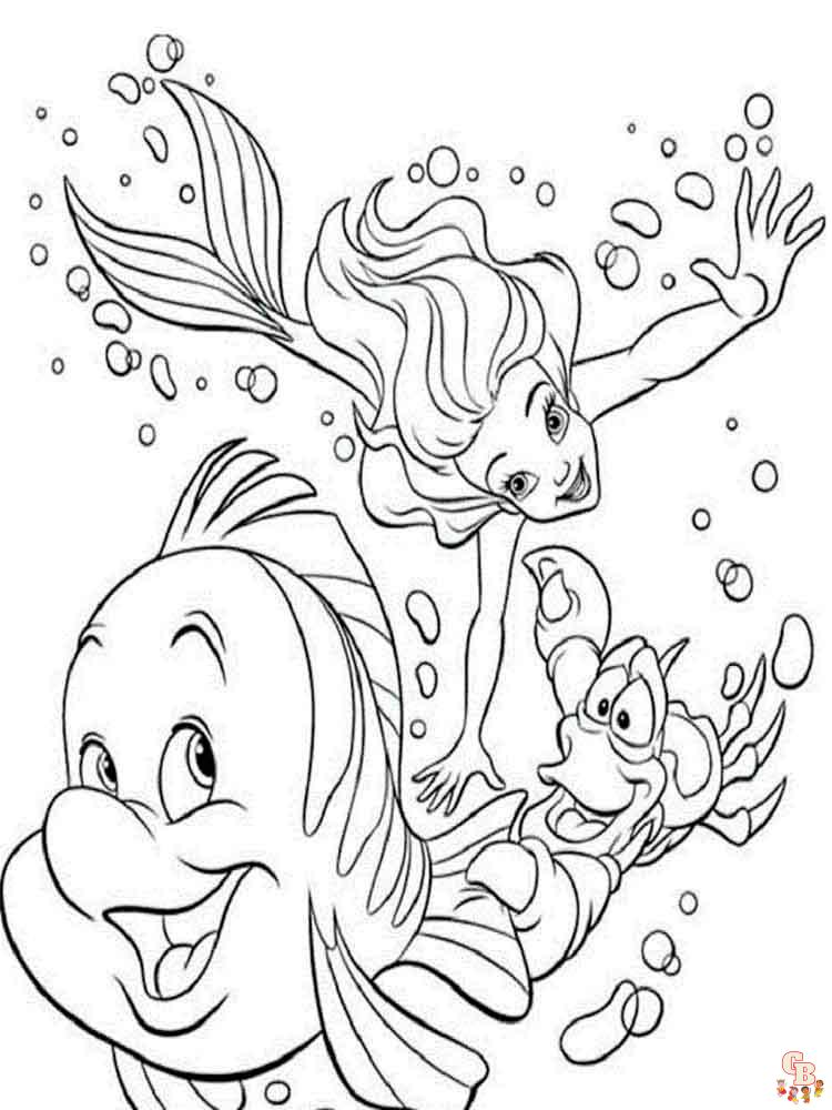 La Petite Sirene coloriage