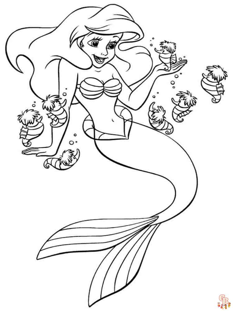 La Petite Sirene coloriage