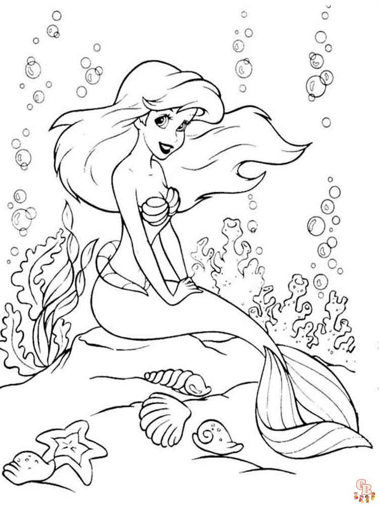 La Petite Sirene coloriage