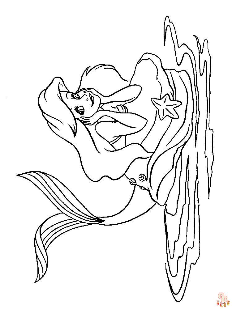 La Petite Sirene coloriage