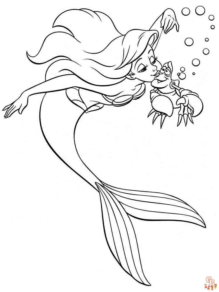 La Petite Sirene coloriage