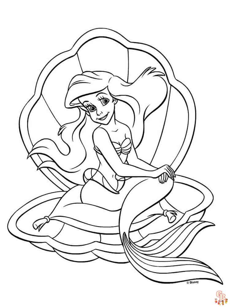 La Petite Sirene coloriage