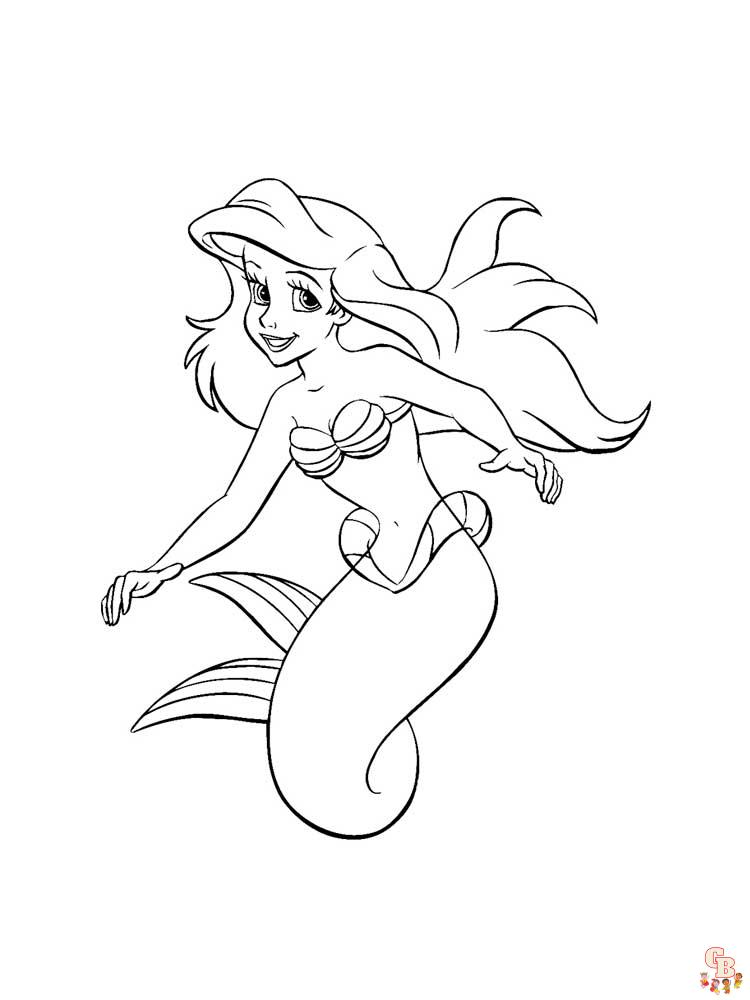 La Petite Sirene coloriage