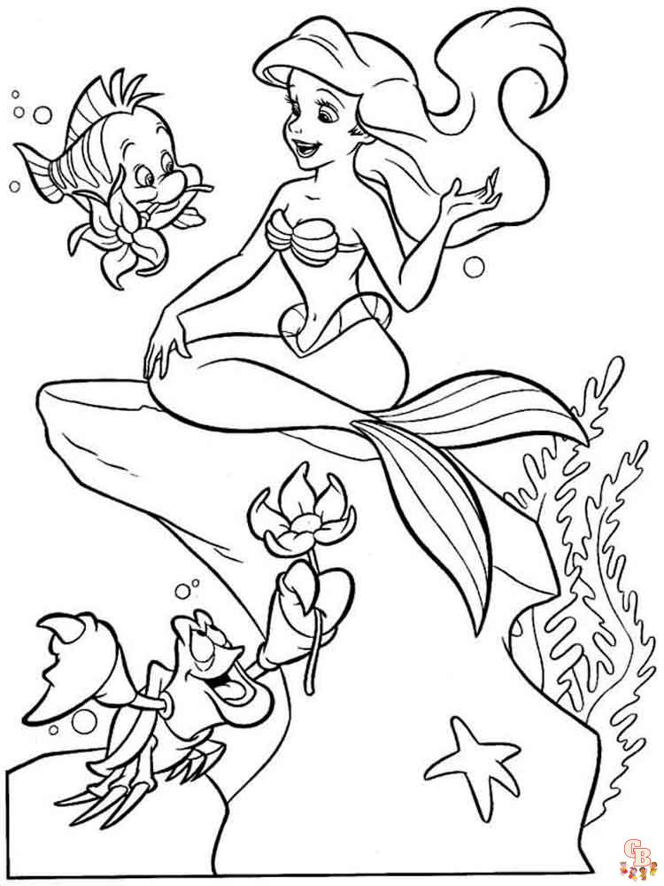 La Petite Sirene coloriage