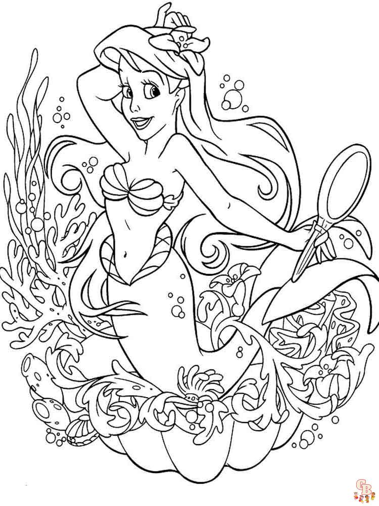 La Petite Sirene coloriage