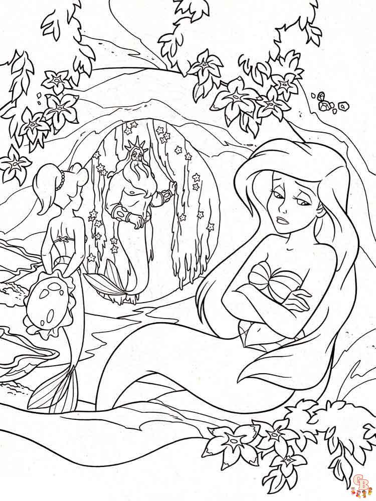 La Petite Sirene coloriage