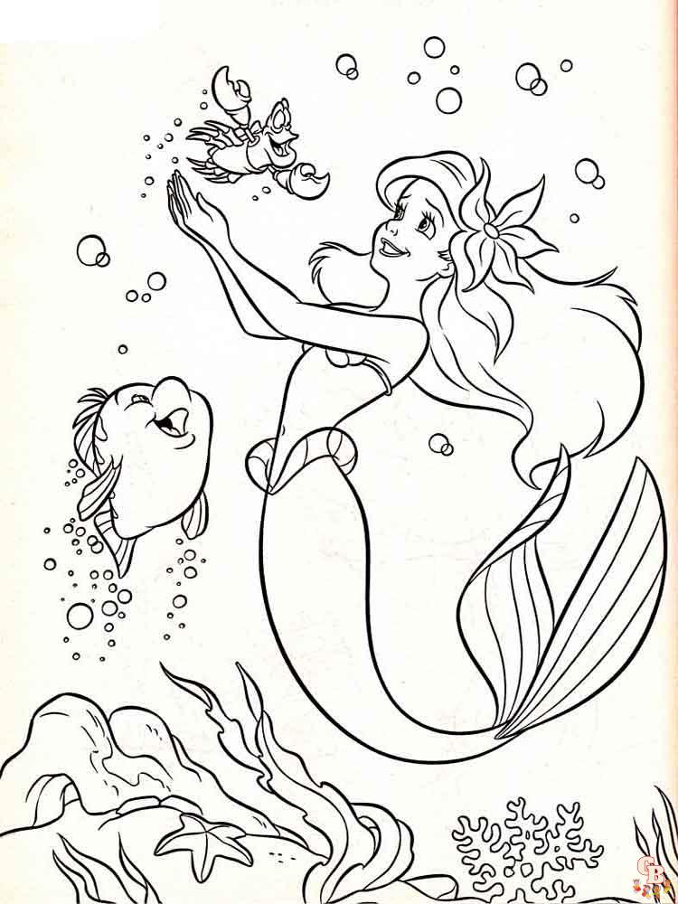 La Petite Sirene coloriage