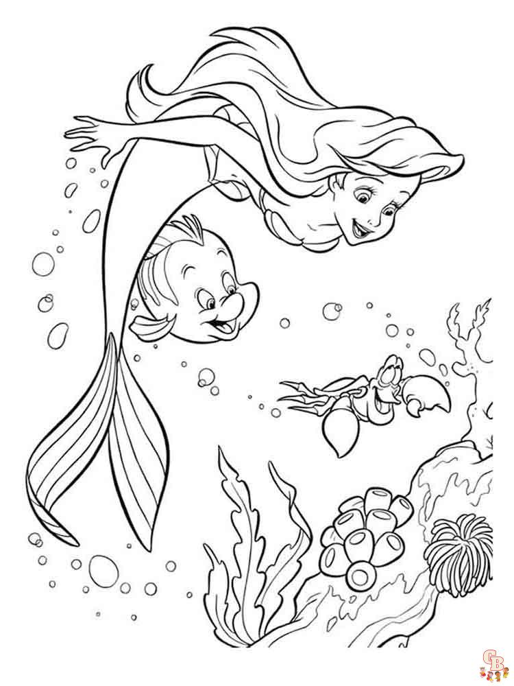 La Petite Sirene coloriage