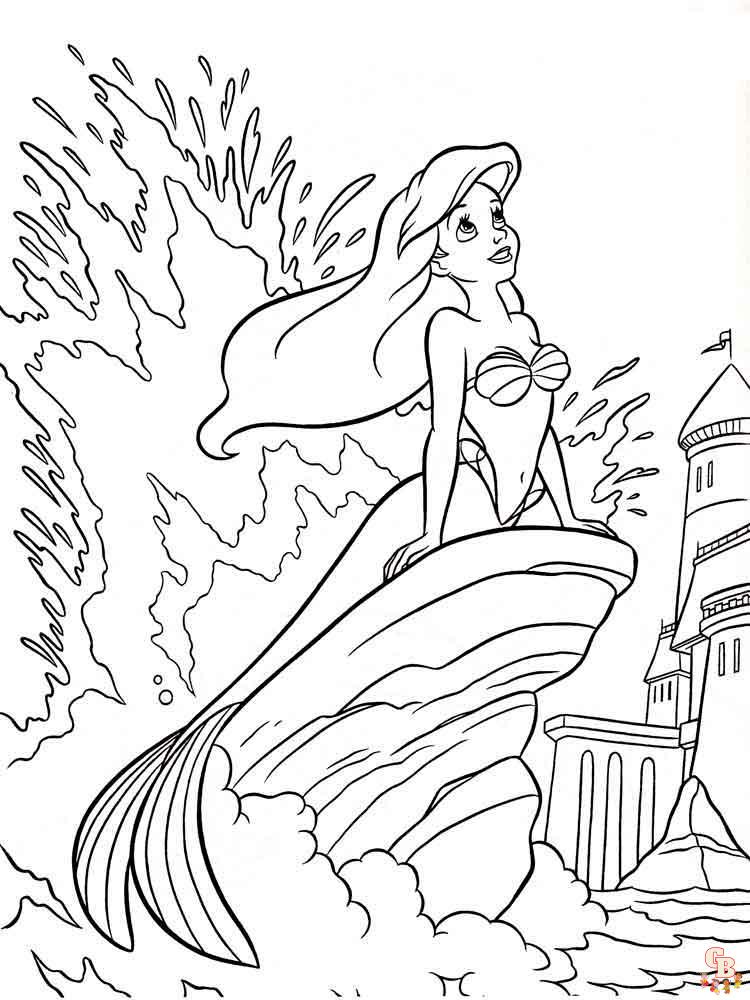 La Petite Sirene coloriage