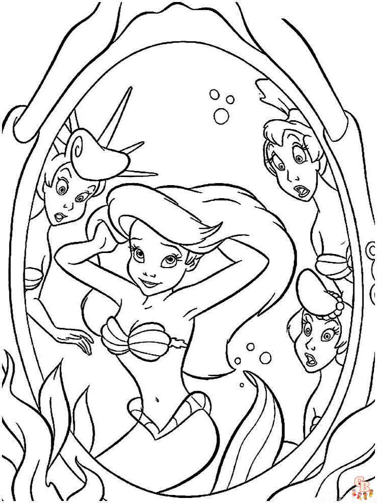 La Petite Sirene coloriage