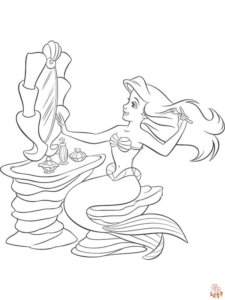 La Petite Sirene coloriage