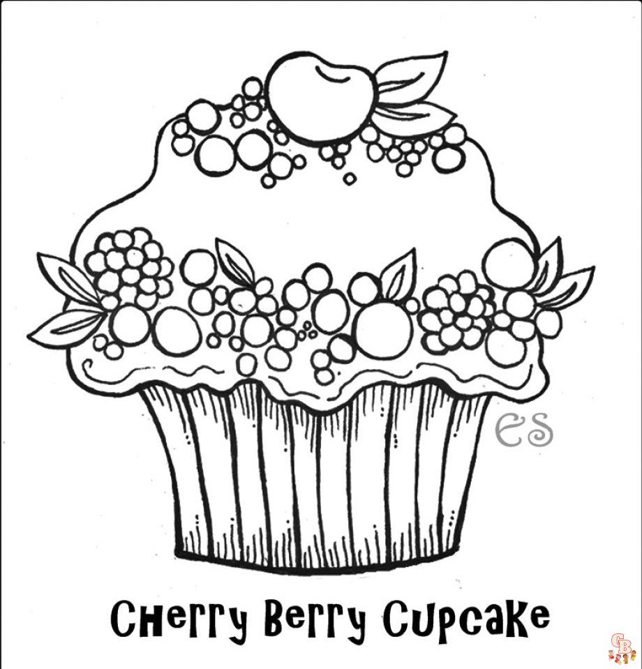 coloriage Cupcakes