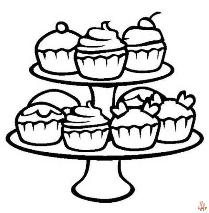 coloriage Cupcakes