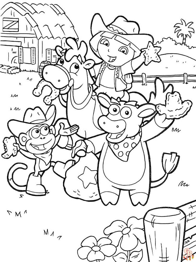 coloriage Dora