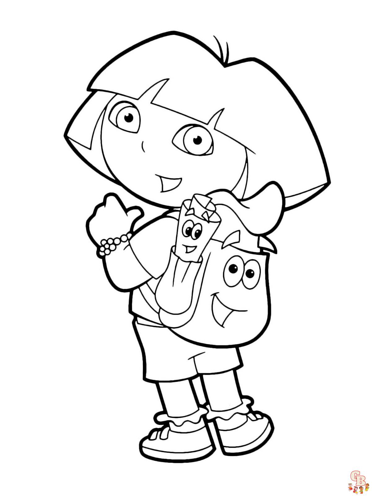 coloriage Dora