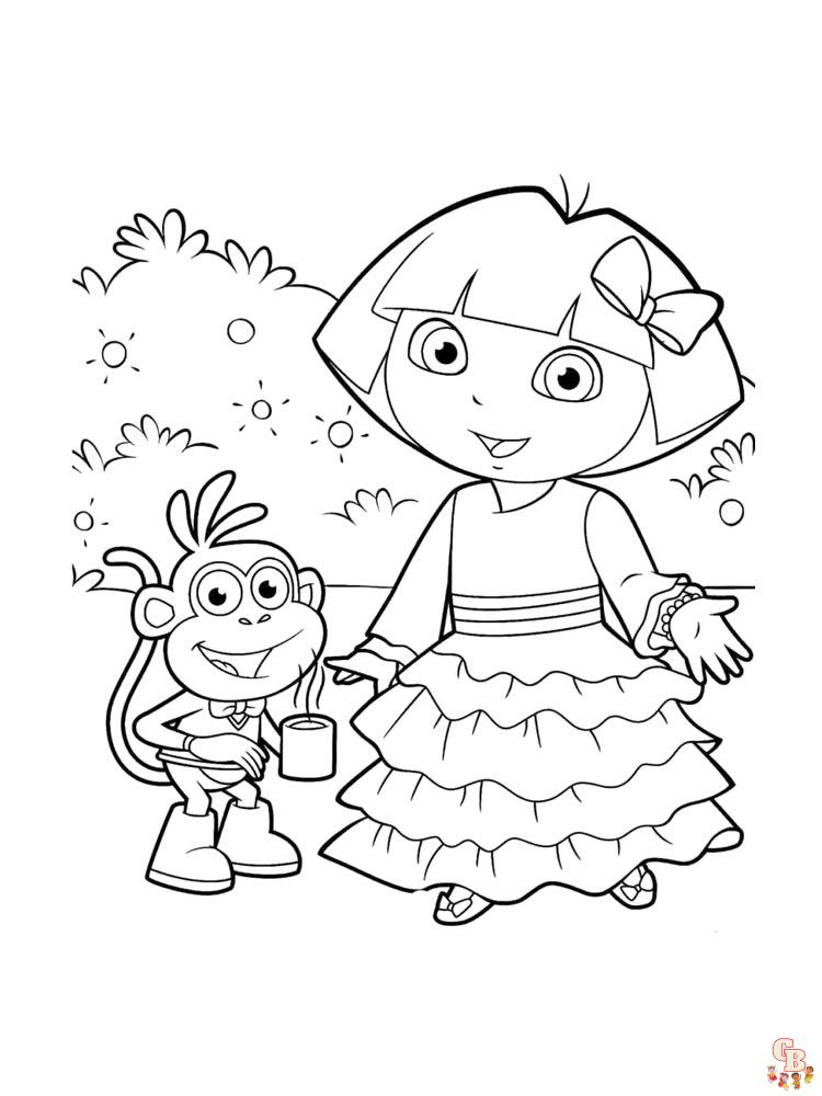 coloriage Dora