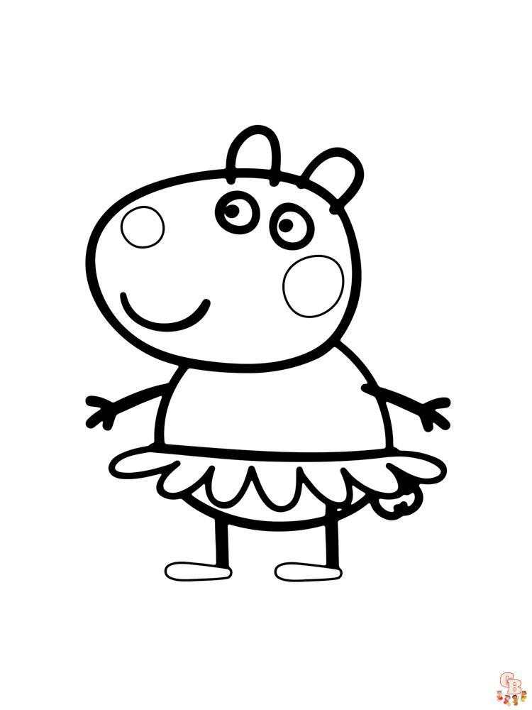 Colorat gratuit Peppa Pig pentru copii - GBcoloriage