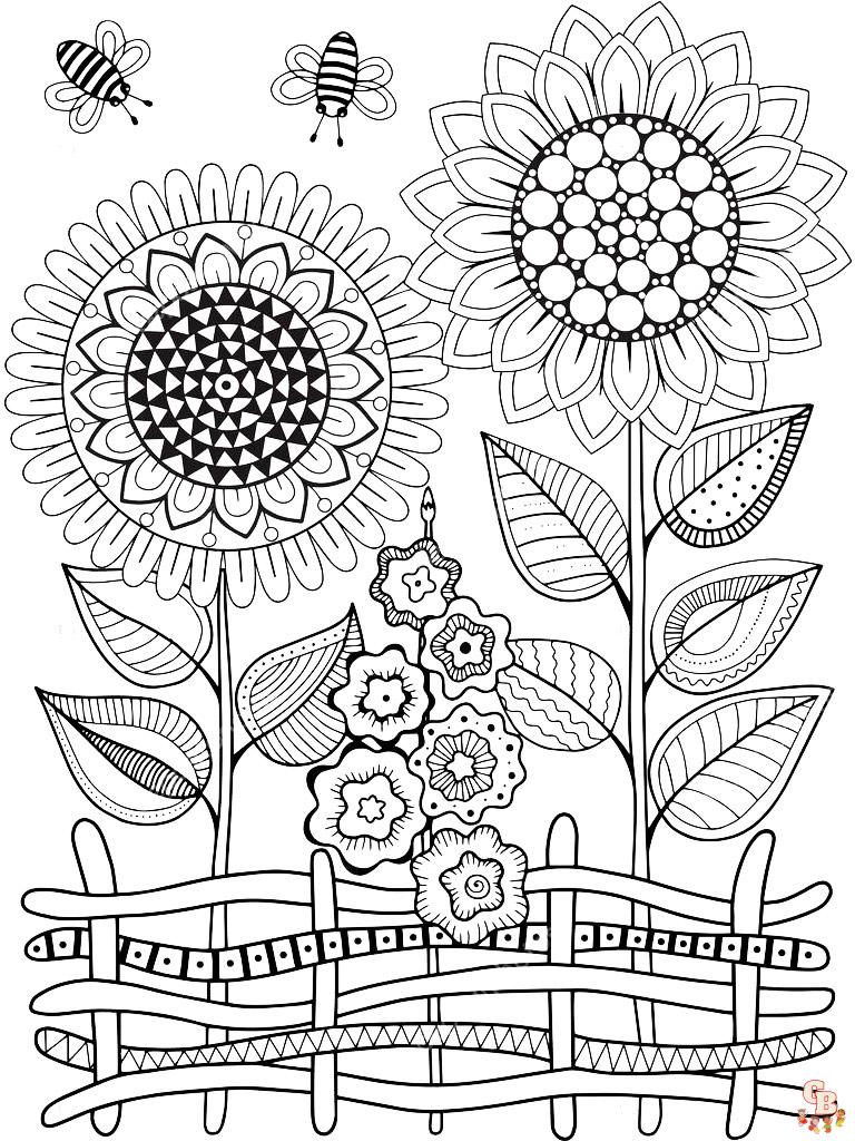 coloriage Tournesol