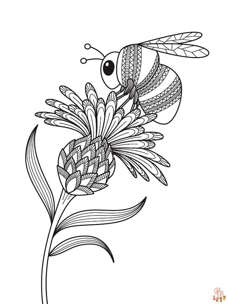 coloriage abeilles