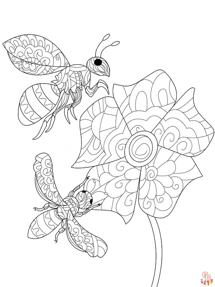 coloriage abeilles