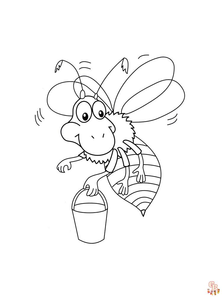 coloriage abeilles