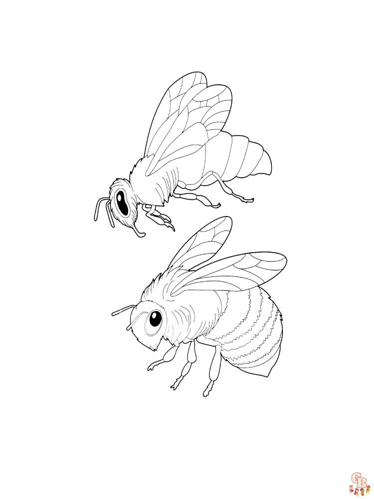 coloriage abeilles