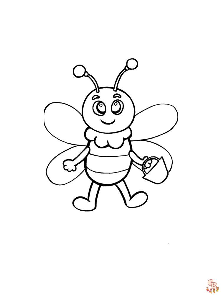 coloriage abeilles