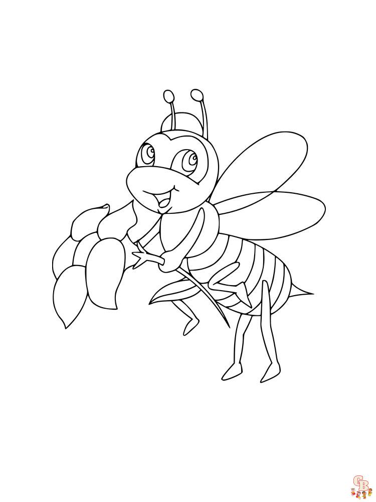 coloriage abeilles