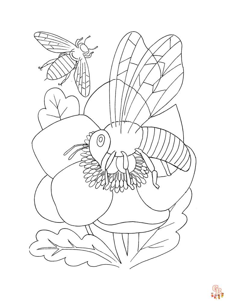 coloriage abeilles