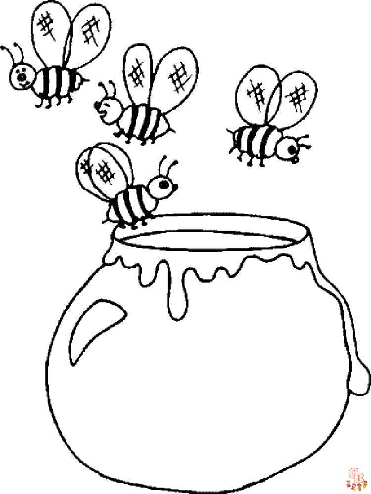 coloriage abeilles