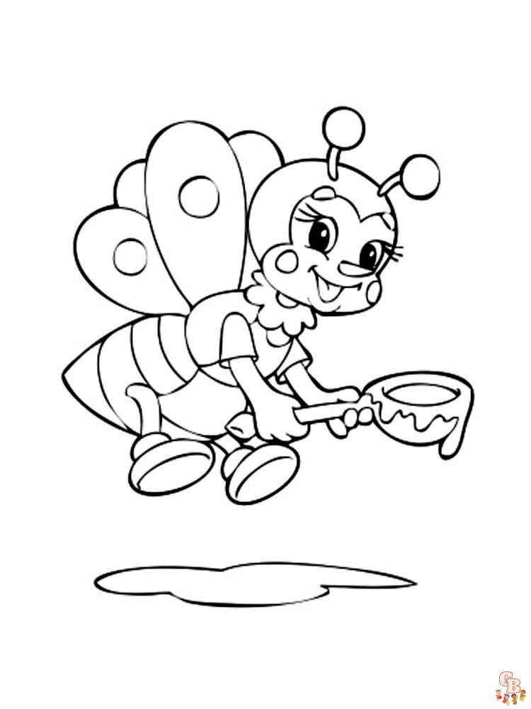 coloriage abeilles