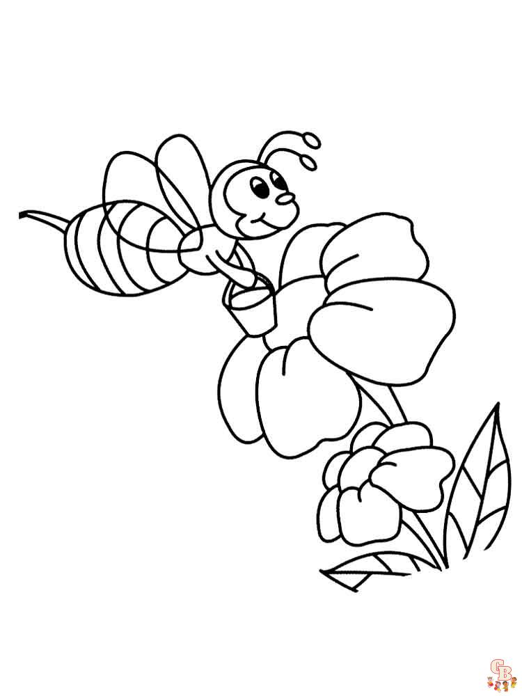 coloriage abeilles