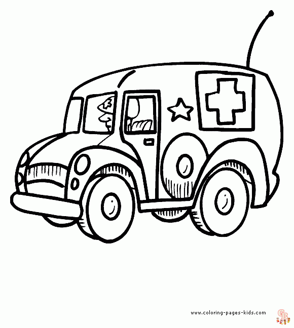 coloriage ambulances