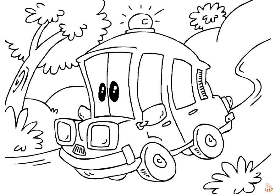 coloriage ambulances