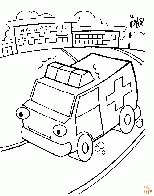 coloriage ambulances