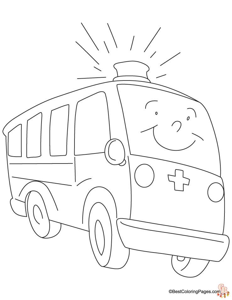 coloriage ambulances