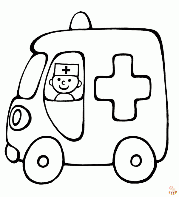 coloriage ambulances