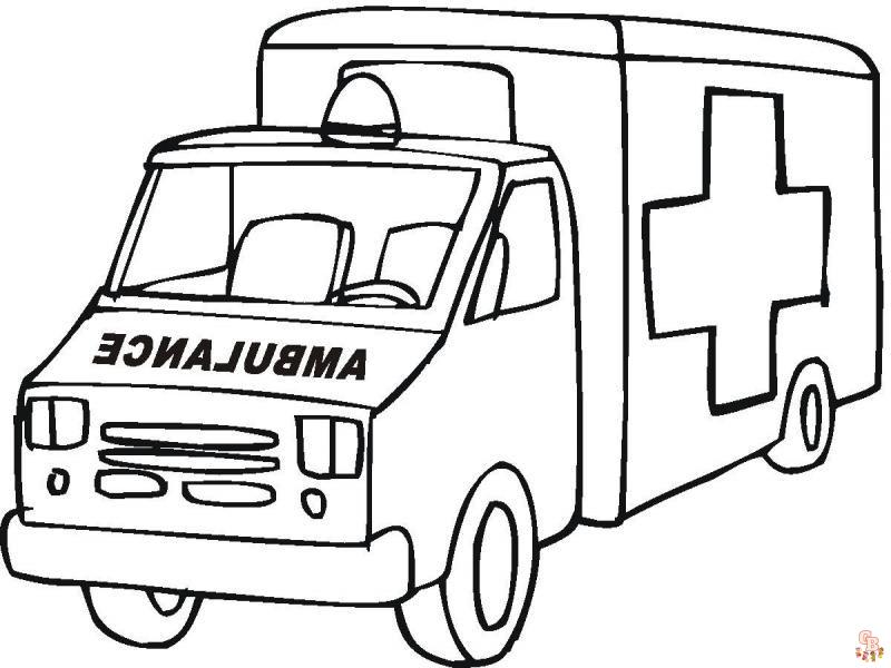 coloriage ambulances