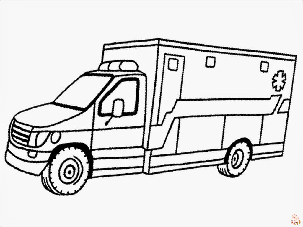 coloriage ambulances