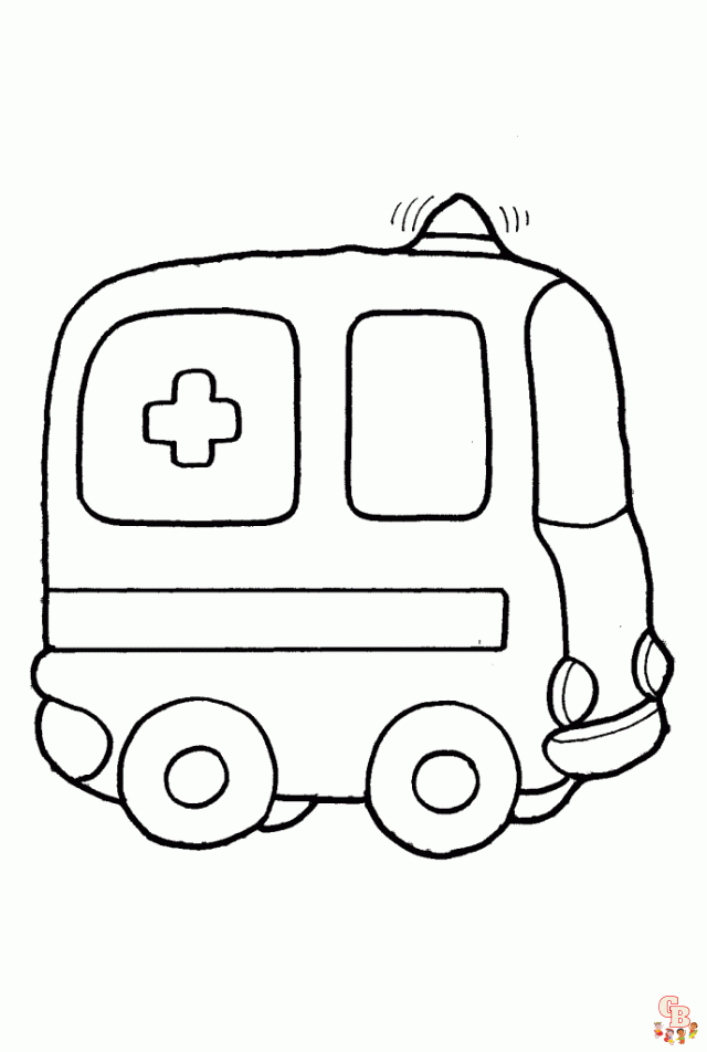 coloriage ambulances