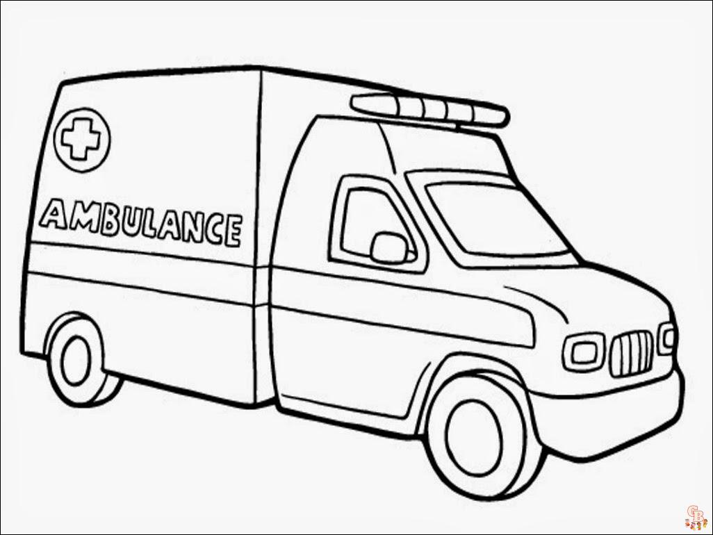 coloriage ambulances