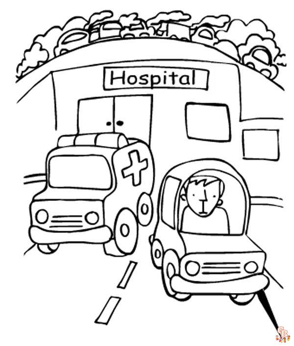 coloriage ambulances