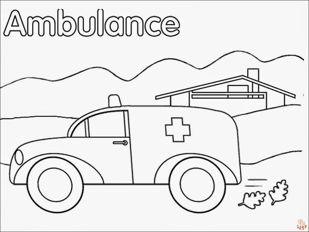 coloriage ambulances