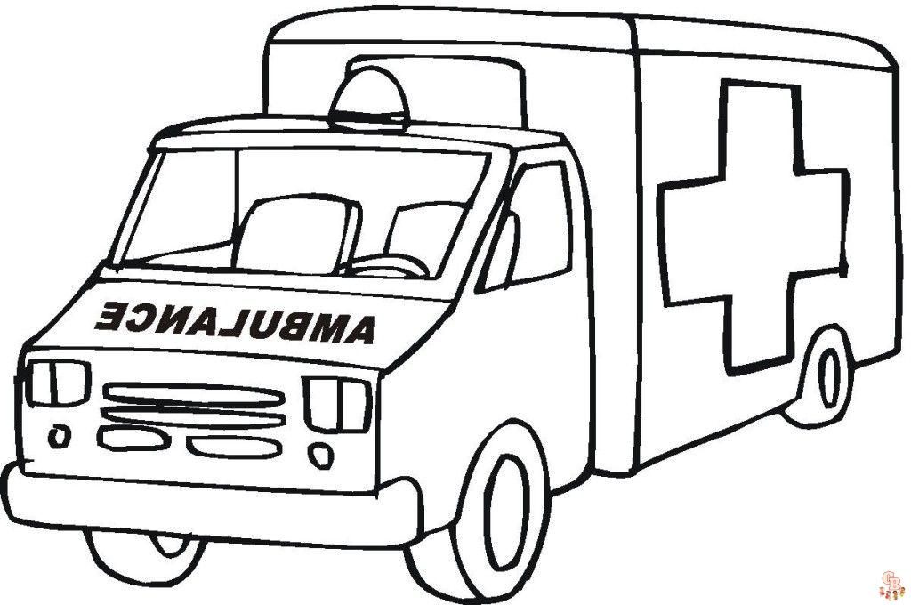 coloriage ambulances